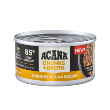 Acana  Canned Food Chunks In Broth Chic & Tuna 85g